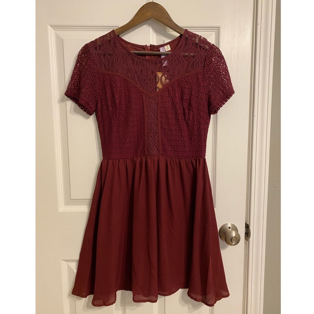 Francesca’s Maroon Dress
